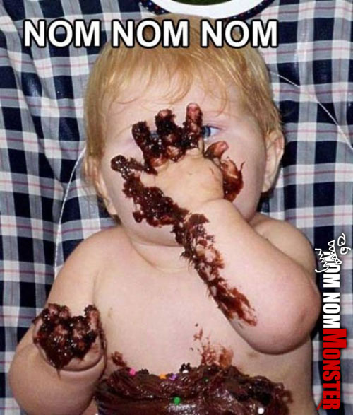 Baby Eating Chocolate Cake Win
